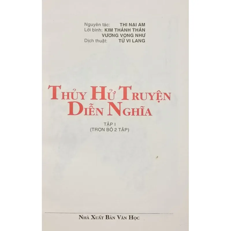Thủy hử Truyện diễn nghĩa (Bản dịch Tử Vi Lang) 934700