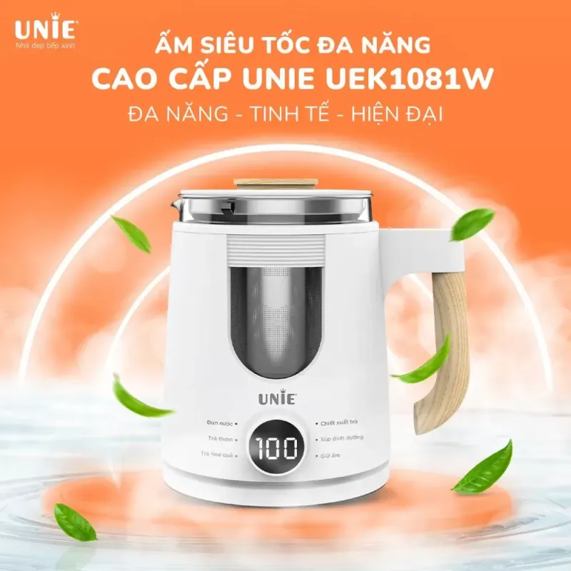 Ấm siêu tốc đa năng 6in1 UNIE UEK1081W màn hình hiển thị điện tử 792292