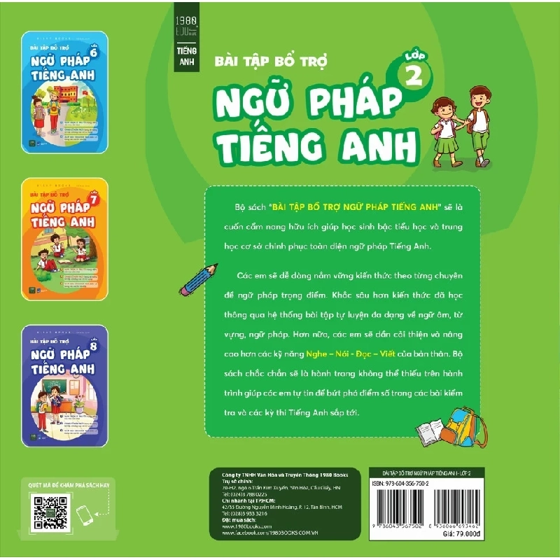 Bài Tập Bổ Trợ Ngữ Pháp Tiếng Anh - Lớp 2 - VISHV Books 281467