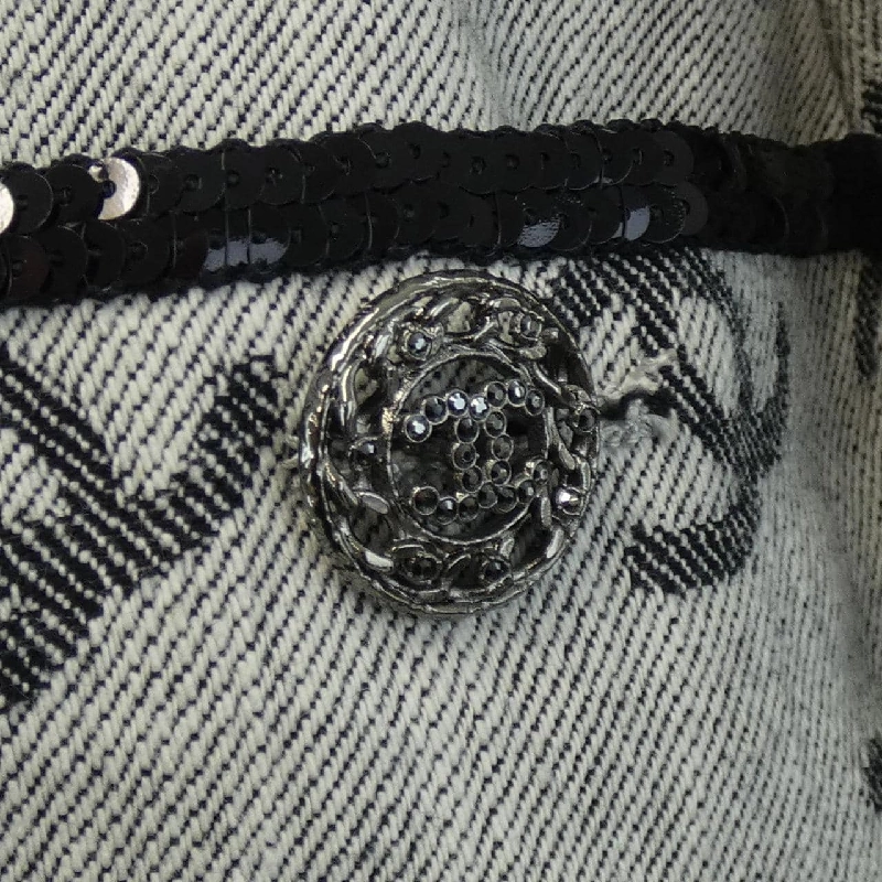 Áo khoác không cổ CHANEL 637183