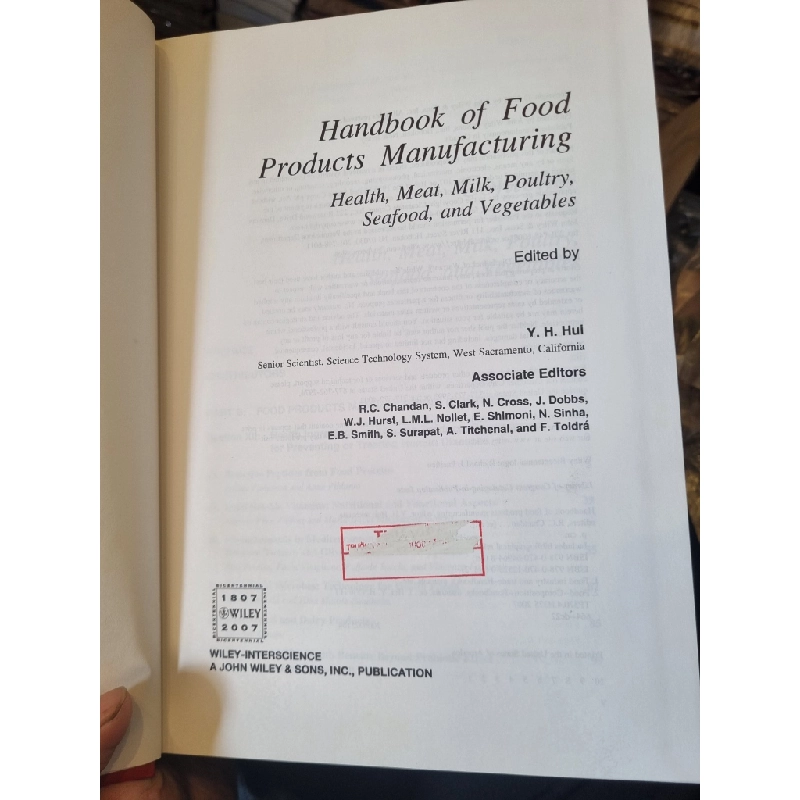 Handbook Of Food Products Manufacturing (2 books) - Edited by Y.H. Hui 364321