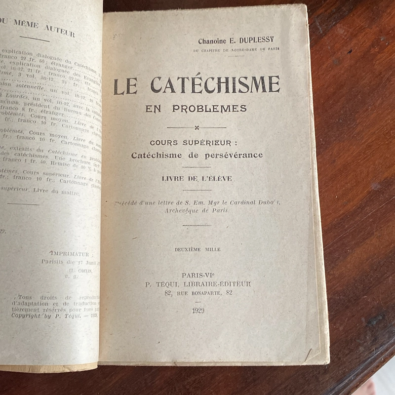LE CATECHISME EN PROBLEMES (1929) 477218