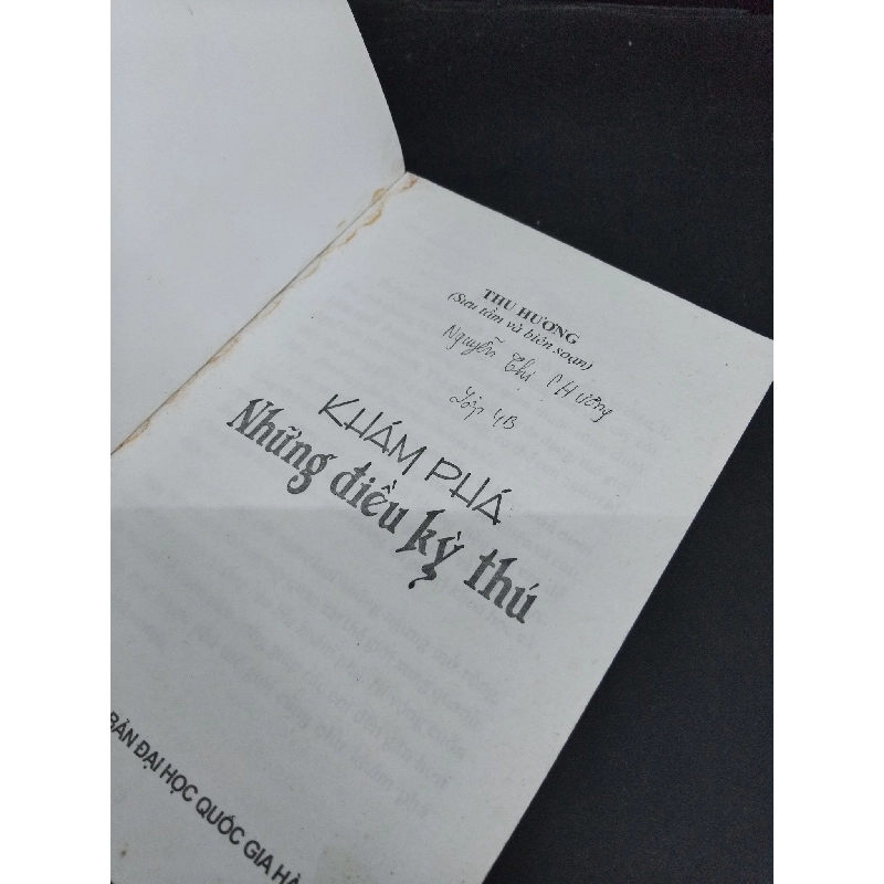 Khám phá những điều kỳ thú mới 80% bẩn bìa, ố nhẹ, có chữ viết 2015 HCM2811 Thu Hương KHOA HỌC ĐỜI SỐNG 917398