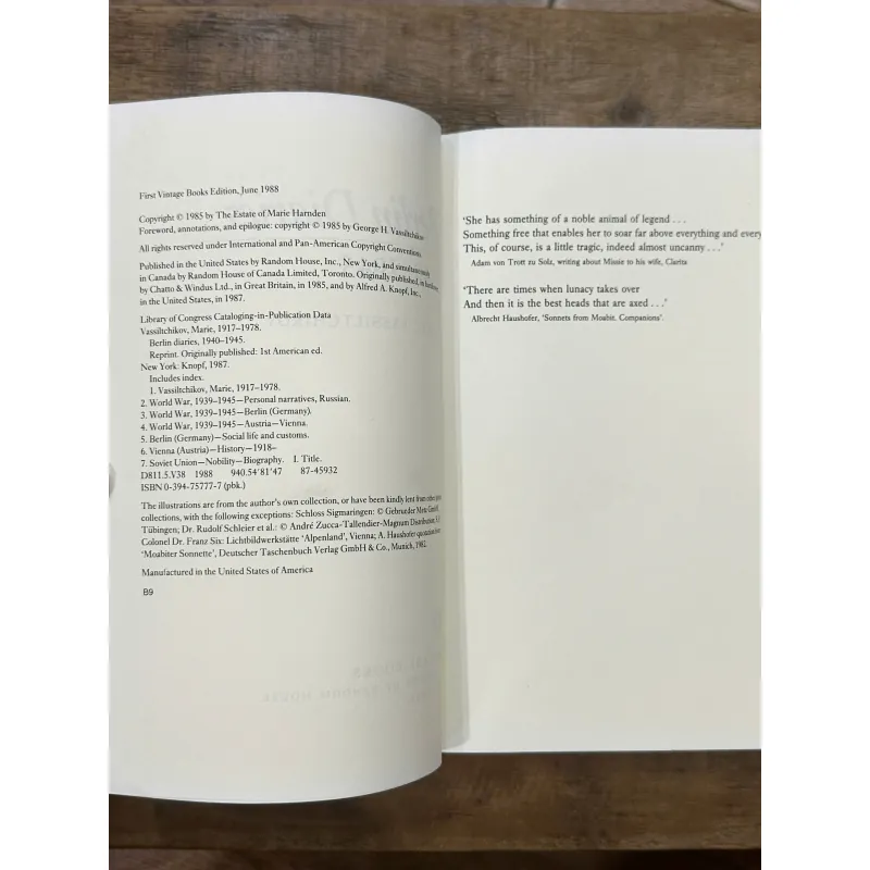 Berlin Diaries, 1940 - 1945 - Marie Vassiltchikov 731967