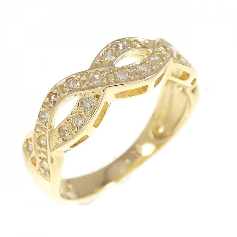 Nhẫn kim cương K18YG 0.18CT 671972