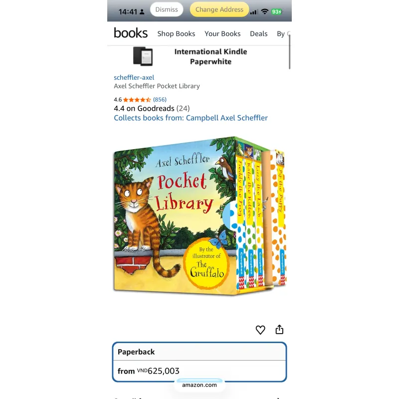 Ngoại văn tiếng anh trẻ em : AXEL SCHEFFLER POCKET LIABRARY  1028130