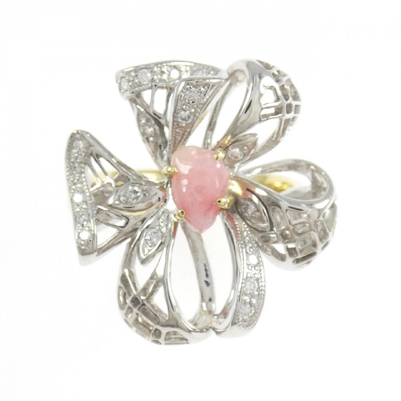 Nhẫn ngọc trai conk K18YG/K18WG 0.52CT - Hàng hiệu Authentic 850896