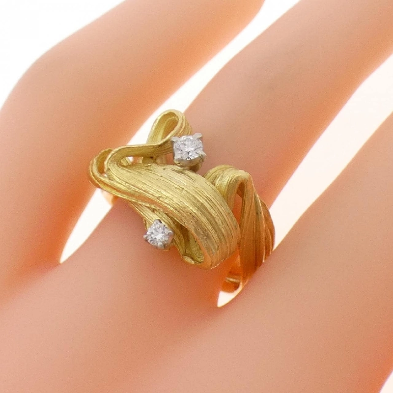 Nhẫn kim cương K18YG/PT900 0.13CT - Hàng hiệu Authentic 850405