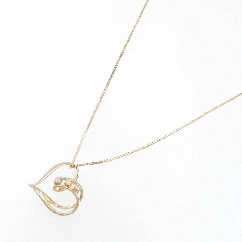 K18YG Dây chuyền kim cương hình trái tim - Hàng hiệu Authentic 866859