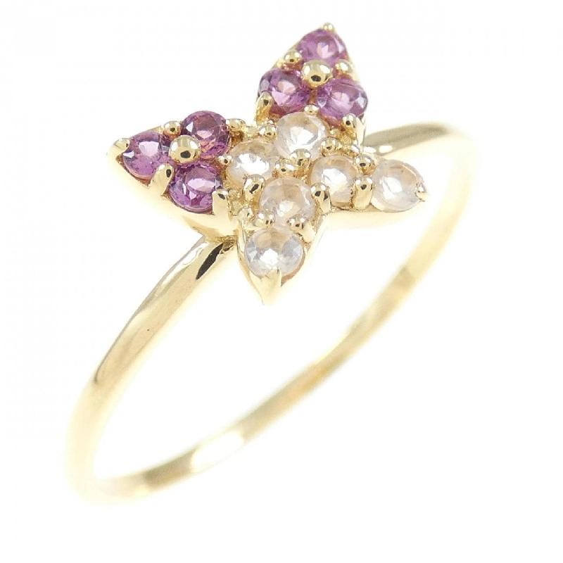 Nhẫn Garnet K18YG Bướm 673286