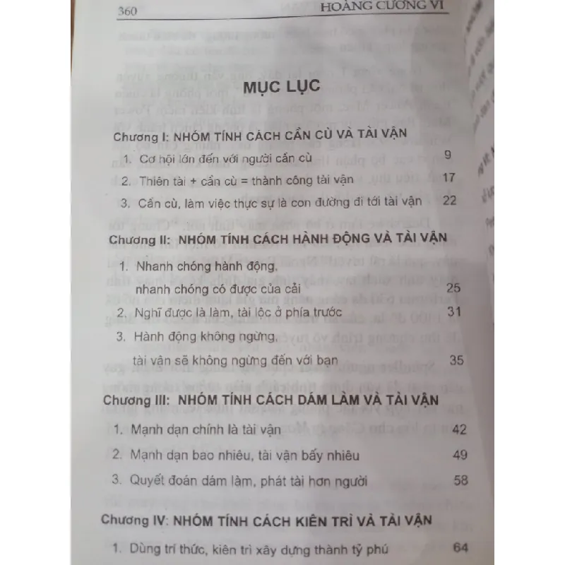 Tính cách và tài vận - Hoàng Cương Vỹ 568460