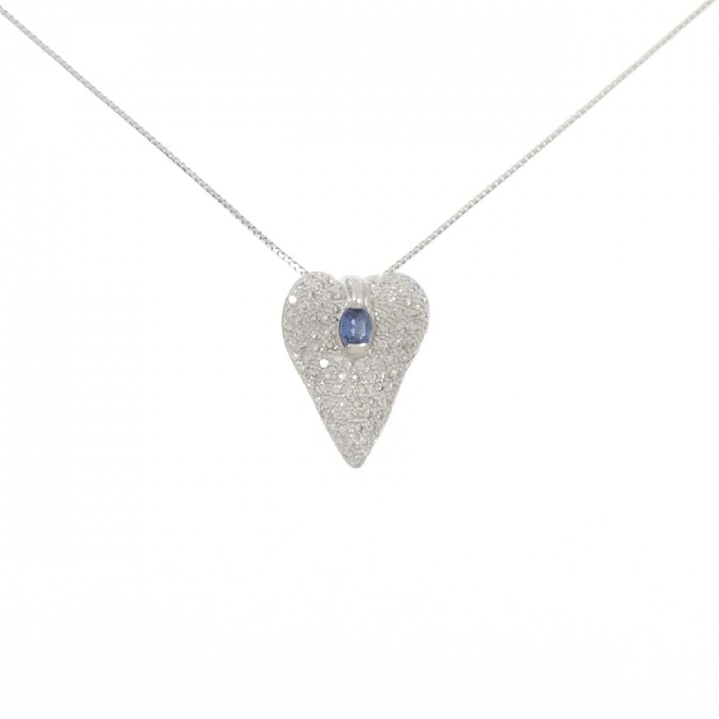 K18WG Pave Sapphire Necklace 0.21CT - Hàng hiệu Authentic 865147