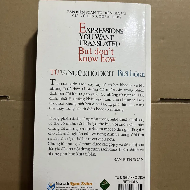 Từ và Ngữ khó dịch biết hỏi ai 970102
