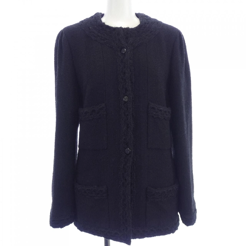 【Mã giảm giá】【Cổ điển】Áo khoác không cổ CHANEL 643125