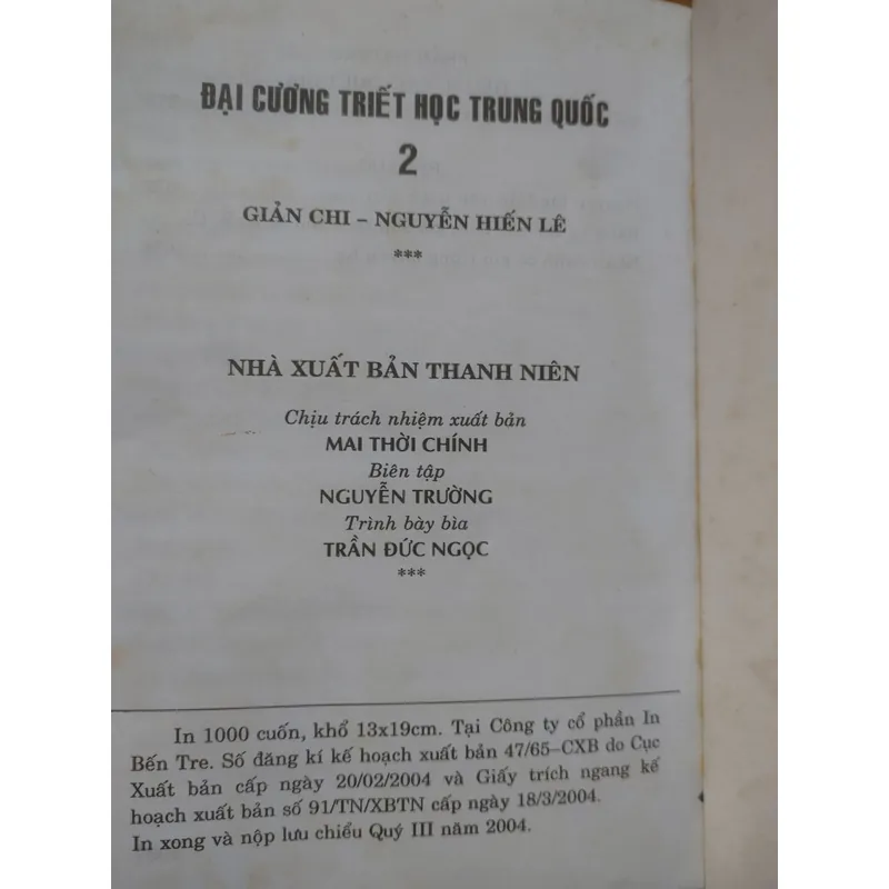 ĐẠI CƯƠNG TRIẾT HỌC Trung QUỐC  689452