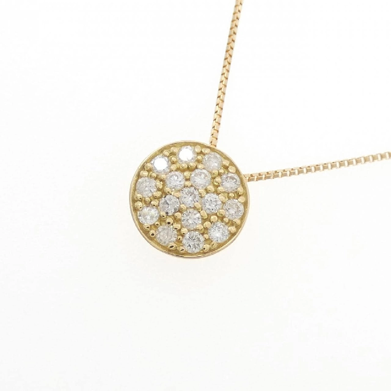 K18YG Pave Diamond Necklace 0.20CT - Hàng hiệu Authentic 858639