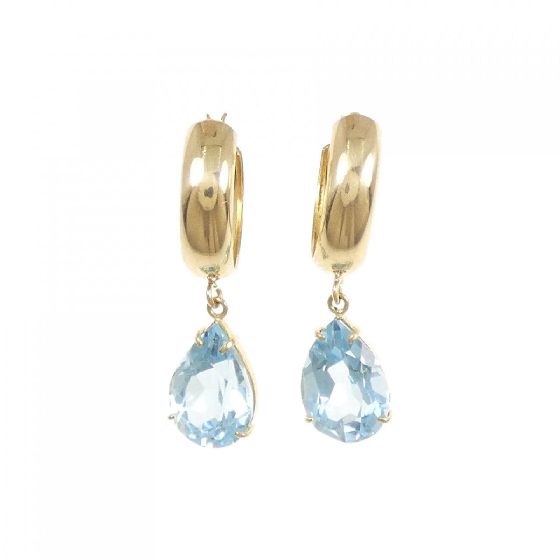 K18YG Blue Topaz Bông tai - Hàng hiệu Chính hãng 868075