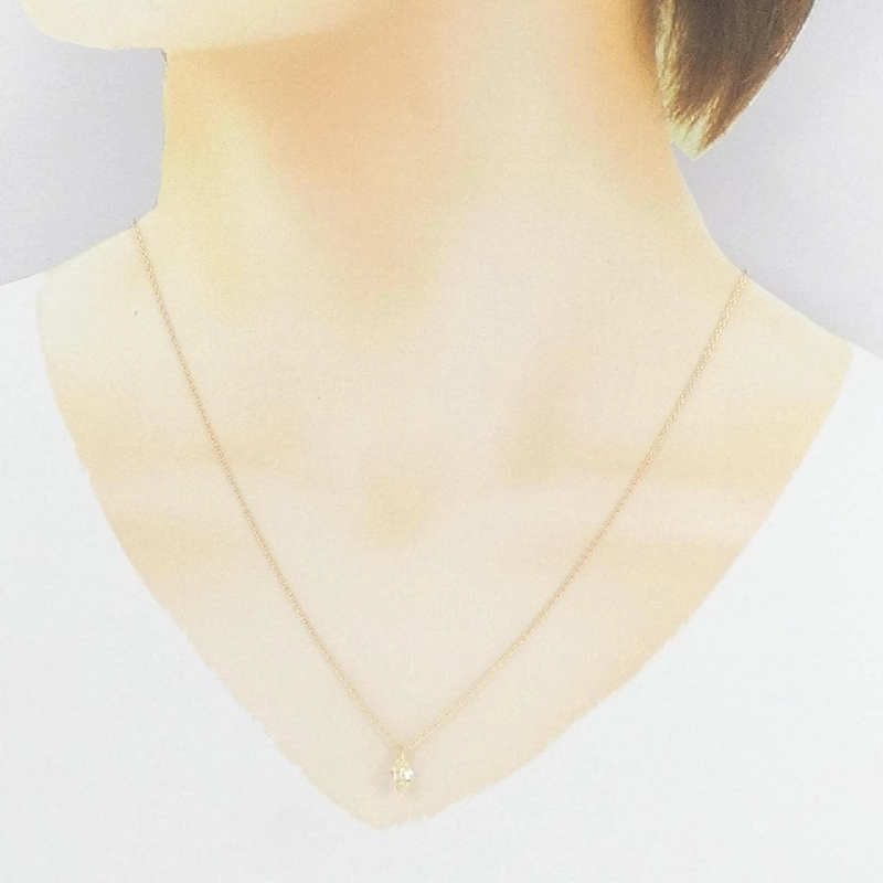 K18YG Dây chuyền kim cương 0.630CT LY SI1 cắt Marquise - Hàng hiệu Authentic 873982