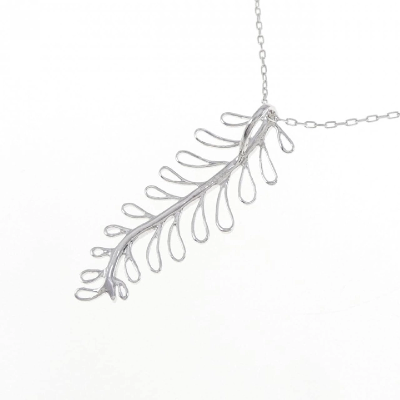 Dây chuyền kim cương 750WG/K18WG hình lông vũ 0.15CT - Hàng hiệu Authentic 864131