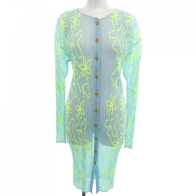 【Vintage】Pleats Please PLEATS PLEASE 2000 Băng hoa PP06-JO306 Áo cardigan dài 631401