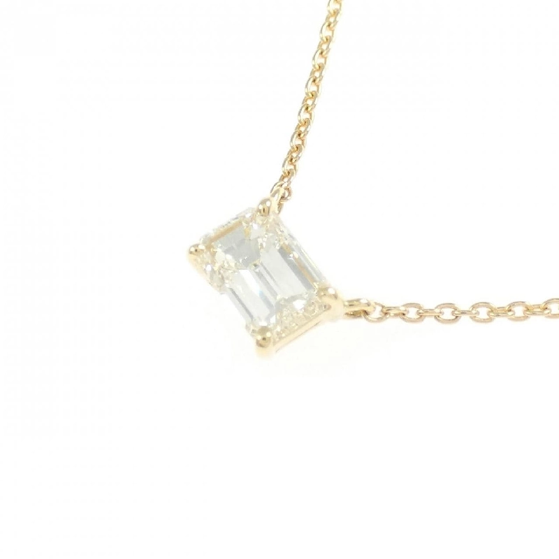 Dây chuyền kim cương K18YG 0.449CT J VS2 cắt hình ngọc lục bảo - Hàng hiệu Authentic 872408