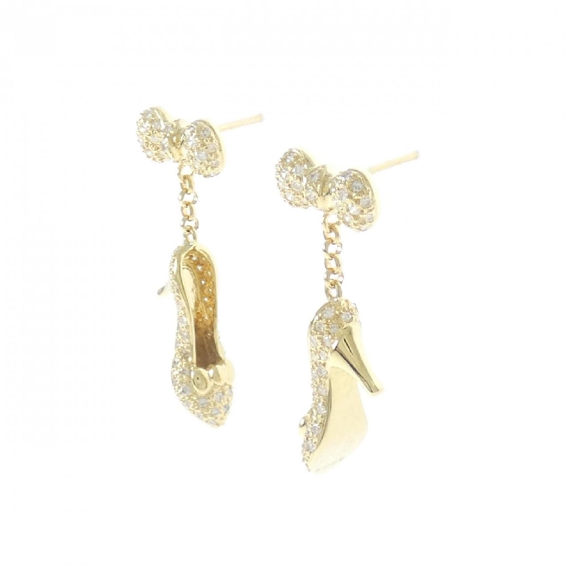 K18YG Nơ×Giày Bông Tai Kim Cương 1.96CT - Hàng hiệu Chính hãng 871875