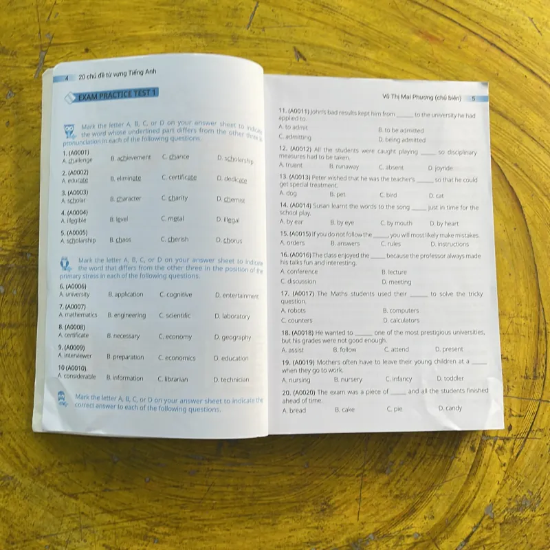 COMBO TỰ HỌC 20 CHỦ ĐỀ TỪ VỰNG TIẾNG ANH - BẢNG TỪ & LUYỆN TẬP 973713