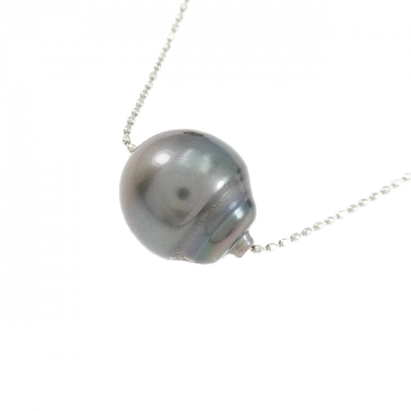 K18WG Ngọc trai đen dây chuyền - Hàng hiệu Authentic 861162