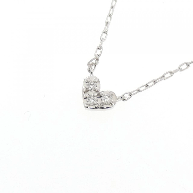 K18WG Dây chuyền kim cương hình trái tim - Hàng hiệu Authentic 863664