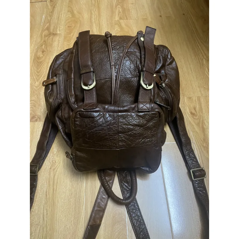 Balo nam 31x42x13 da thật 2hand 1013064