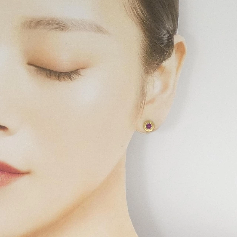 K18YG Garnet Bông tai - Hàng hiệu Chính hãng 864887