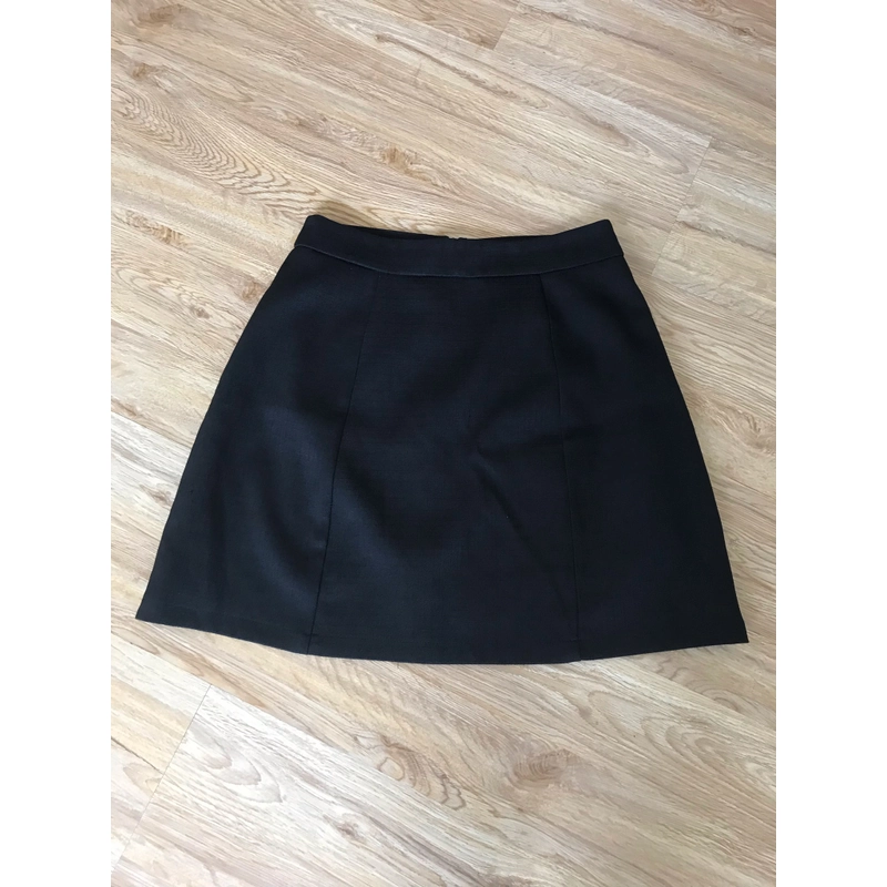 Chân váy chữ A màu đen size L 493819