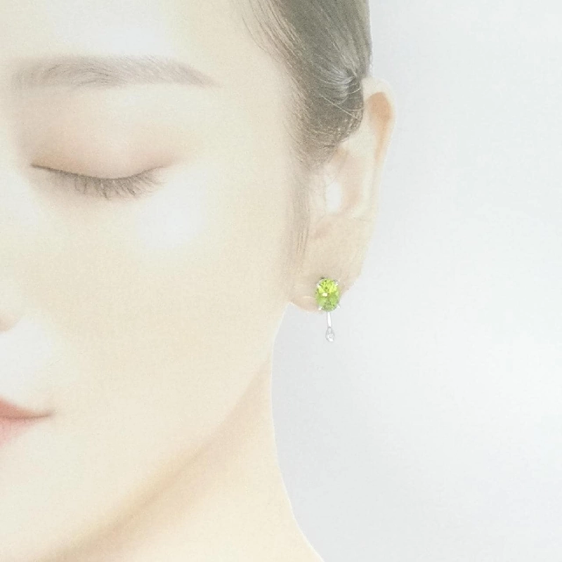 K18WG Peridot Bông tai - Hàng hiệu Chính hãng 870916
