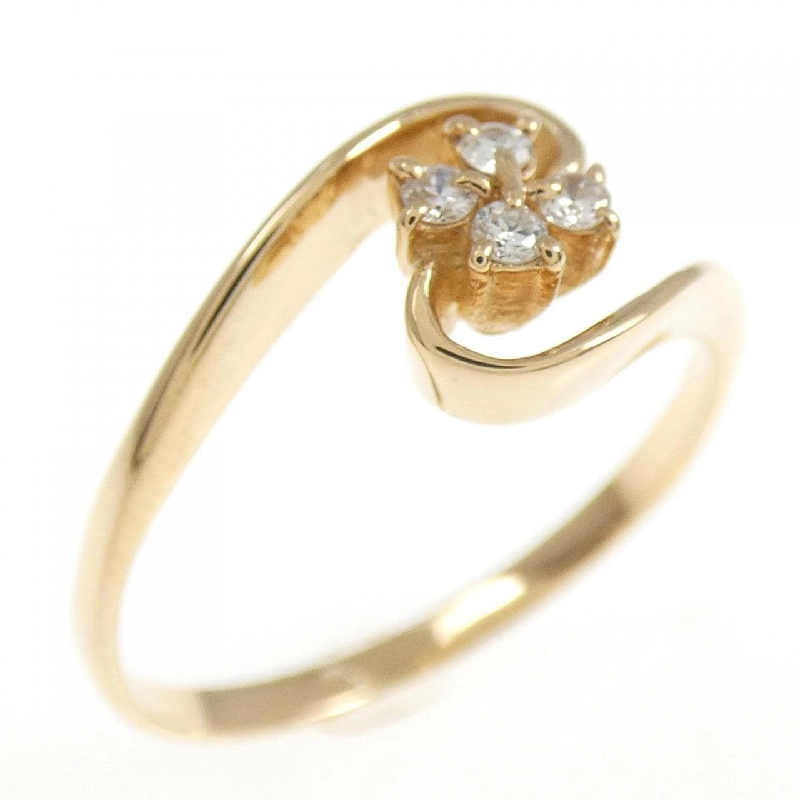 Nhẫn kim cương hoa K18YG 0.08CT 667555