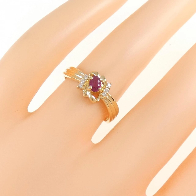 Nhẫn Ruby K18YG 0.25CT - Hàng hiệu Chính hãng 855271