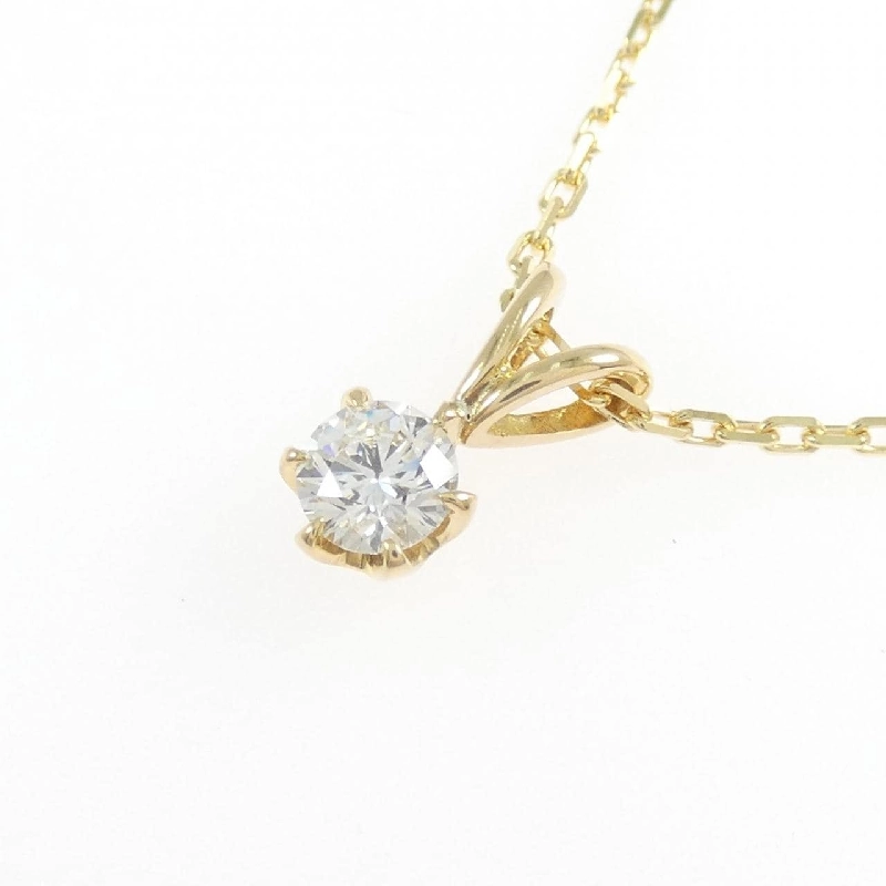 K18YG Solitaire Dây chuyền kim cương 0.3705CT - Hàng hiệu Chính hãng 856383