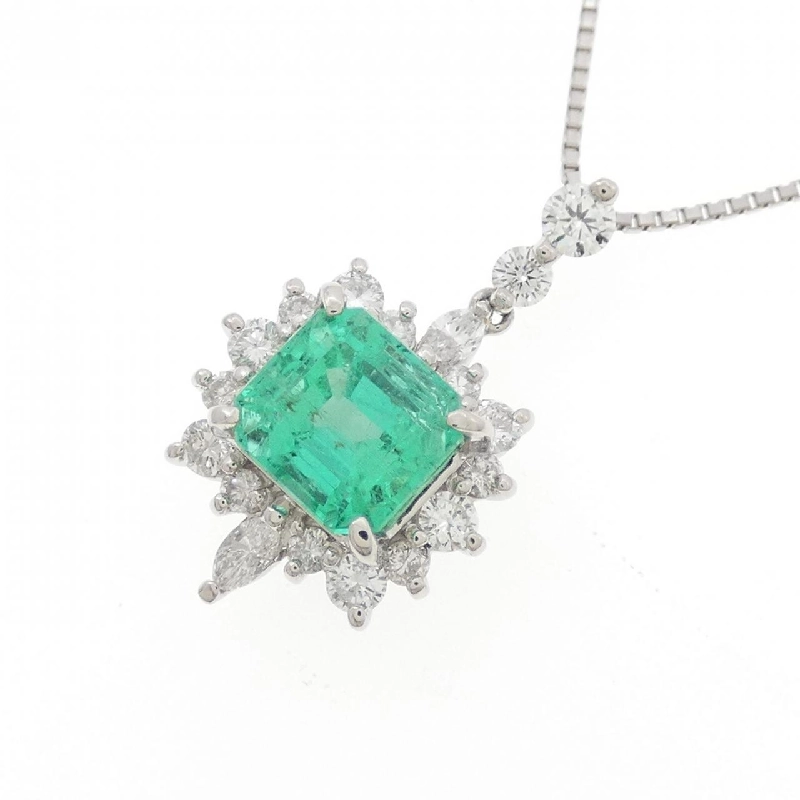 Dây chuyền Emerald PT900/PT850 1.68CT - Hàng hiệu Authentic 859896