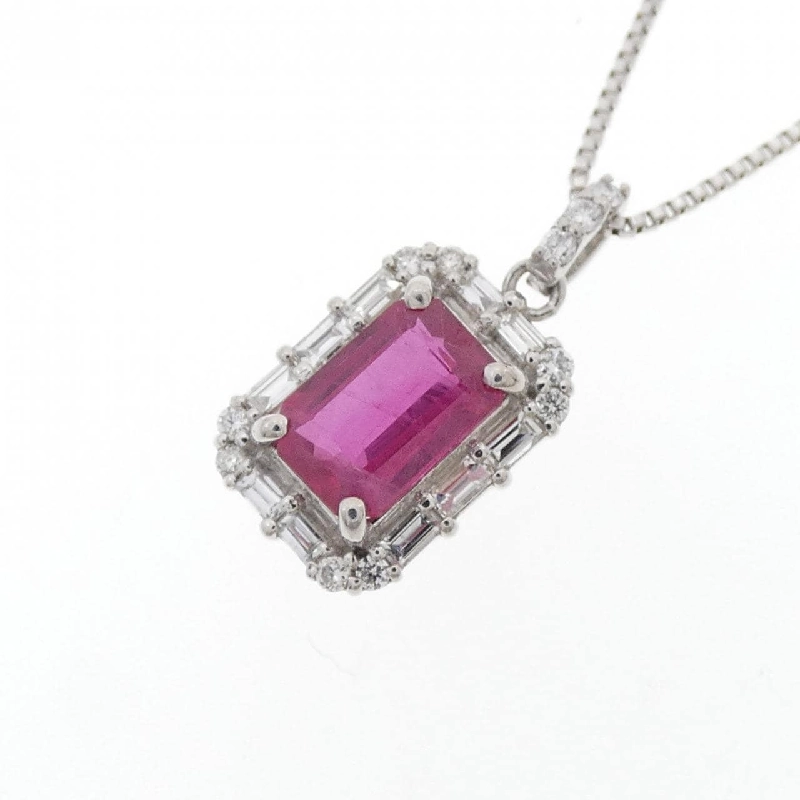 Dây chuyền ruby PT900/PT850 0.70CT - Hàng hiệu Authentic 862872