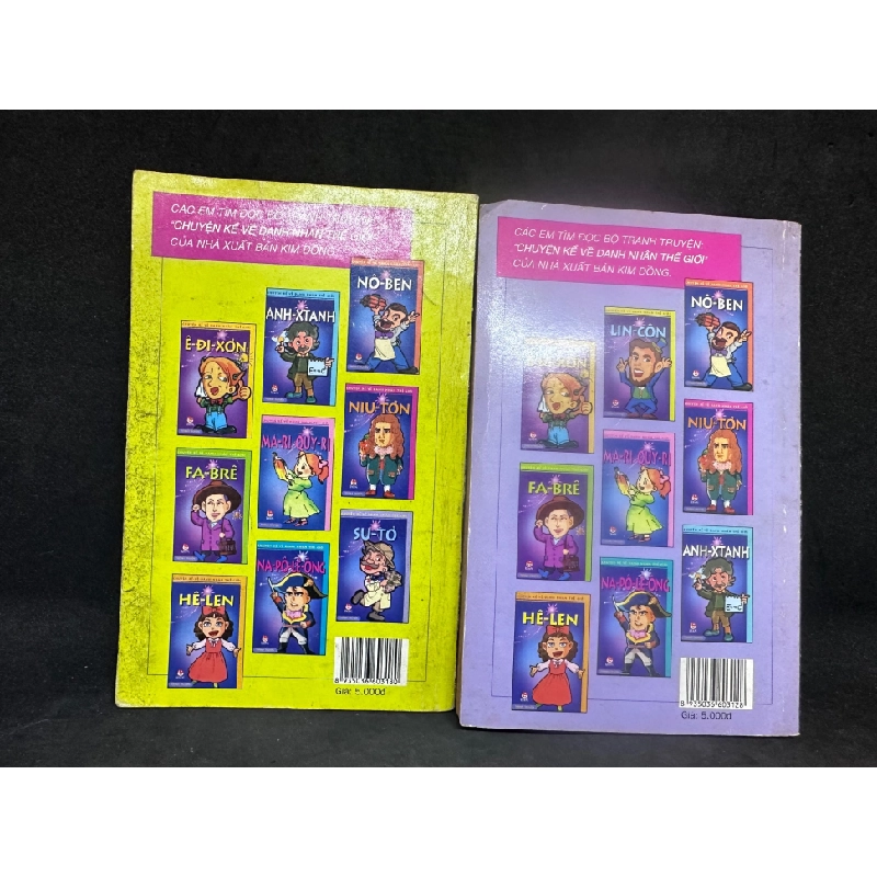 [Phiên Chợ Sách Cũ] Combo 2 Cuốn Su-Tơ, Lin-Côn, Chuyện Kể Về Danh Nhân Thế Giới, (Ố Vàng), 2003 1503 411405