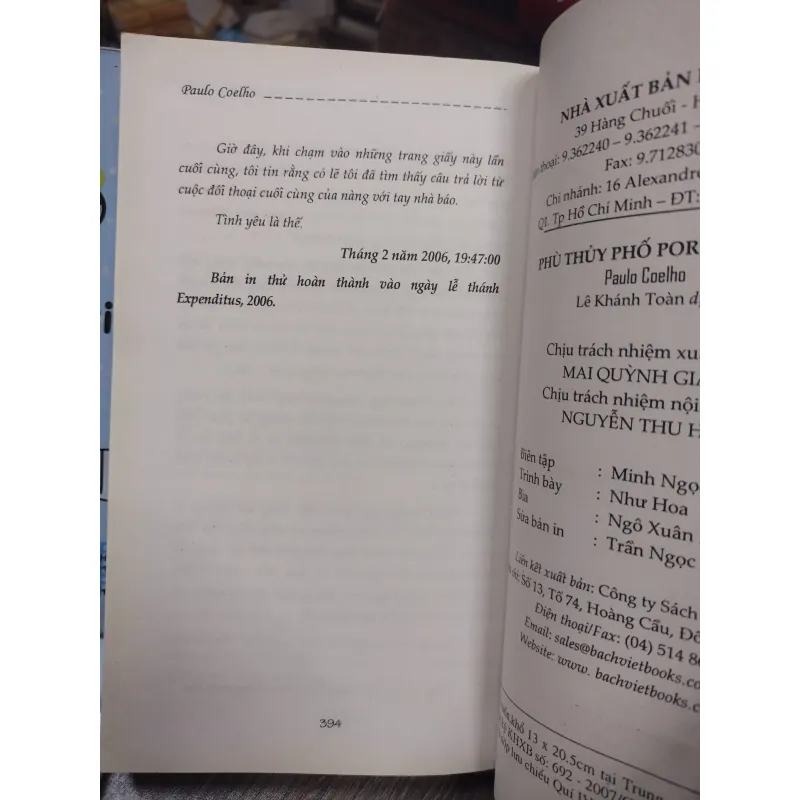 Sách: Phù Thuỷ phố Portobello - TG: Paulo Coelho (A1) 751280