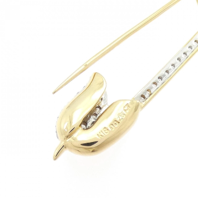 K18YG/K18WG Ghim an toàn Kim cương Brooch 0.26CT - Hàng hiệu Chính hãng 872095