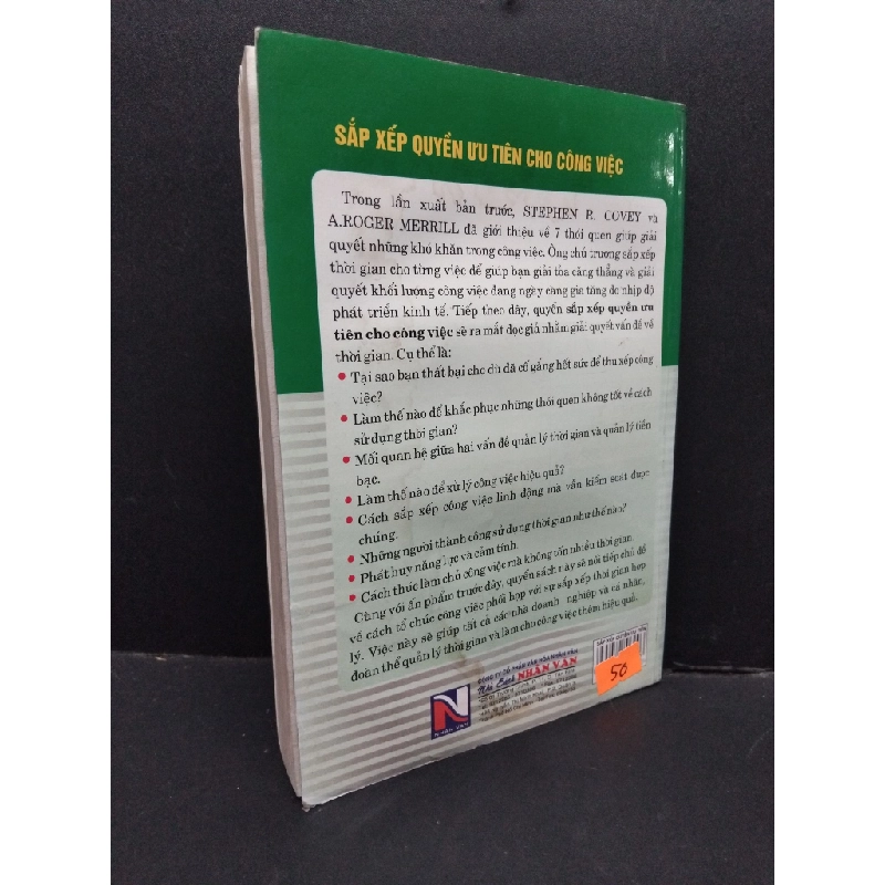 Sắp xếp quyền ưu tiên cho công việc mới 70% bẩn bìa, ố, ẩm 2006 HCM2410 Stephen R.Covey KỸ NĂNG 307661