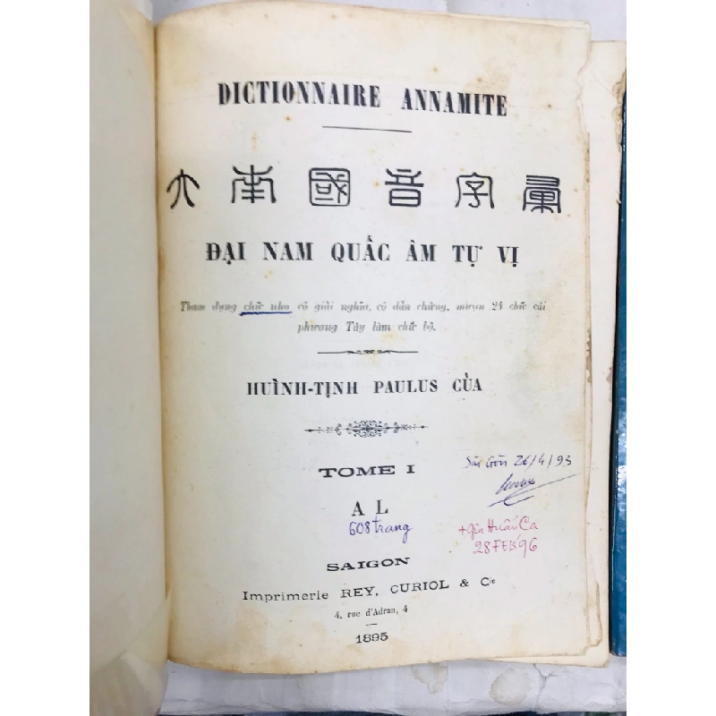 Đại nam quốc âm tự vị - Huỳnh Tịnh Của ( trọn bộ 2 tập ) 127858