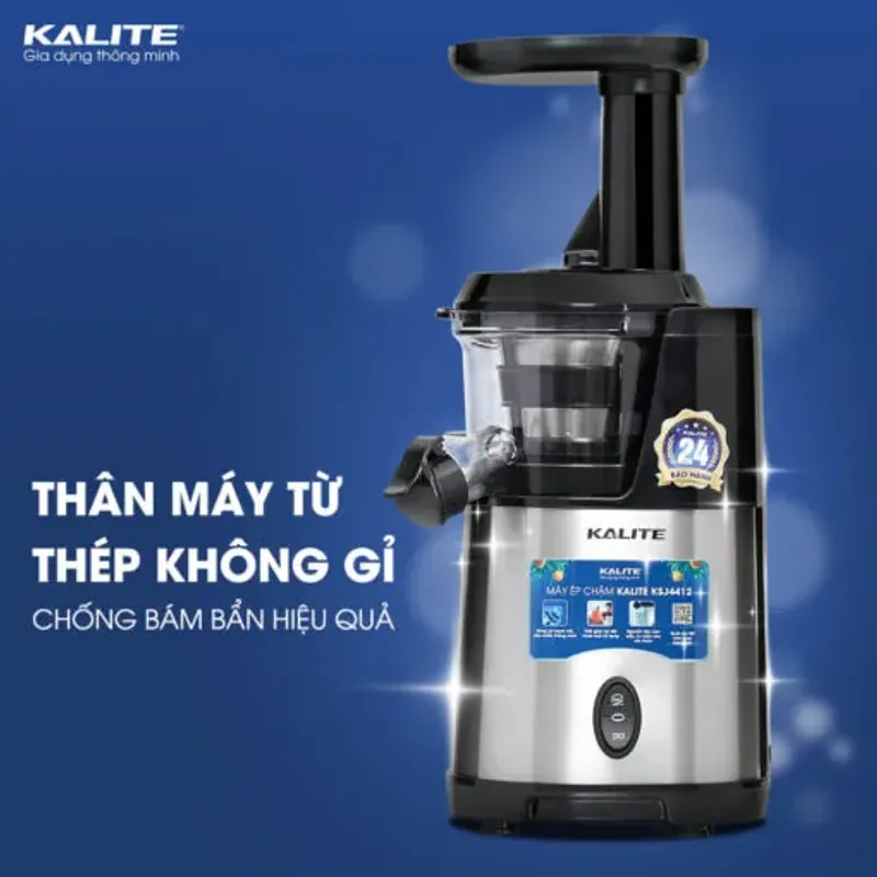Máy ép chậm Kalite KSJ4412 động cơ đảo chiều ép kiệt bã 572359