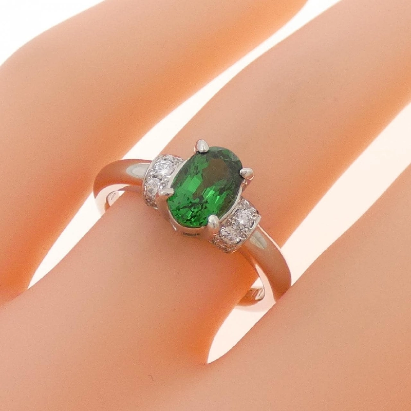 Nhẫn Garnet Xanh PT900 1.09CT - Hàng hiệu Chính hãng 852733