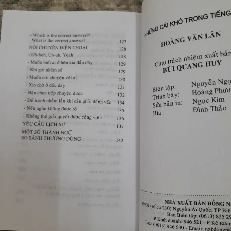Những cái khó trong tiếng Anh. TG Hoàng Văn Lân 735055