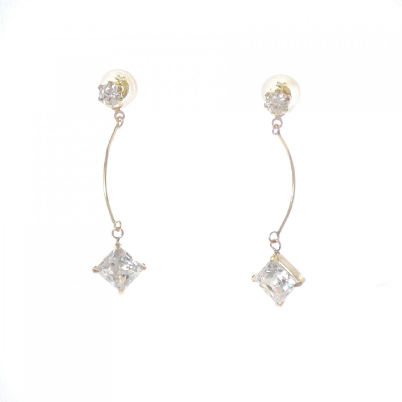 K18YG Bông tai Cubic - Hàng hiệu Chính hãng 874221