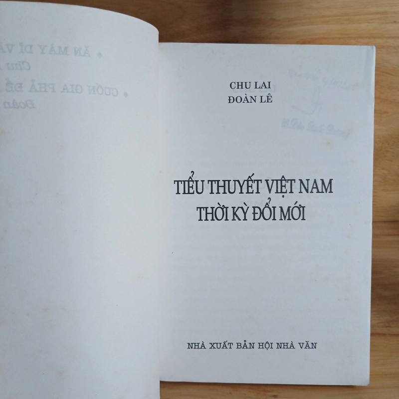 Tiểu Thuyết Việt Nam Thời Kỳ Đổi Mới - Chu Lai, Đoàn Lê 447341