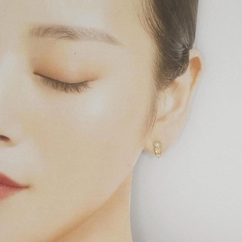 K18YG Bông tai kim cương hình trái tim 0.20CT - Hàng hiệu Chính hãng 868705