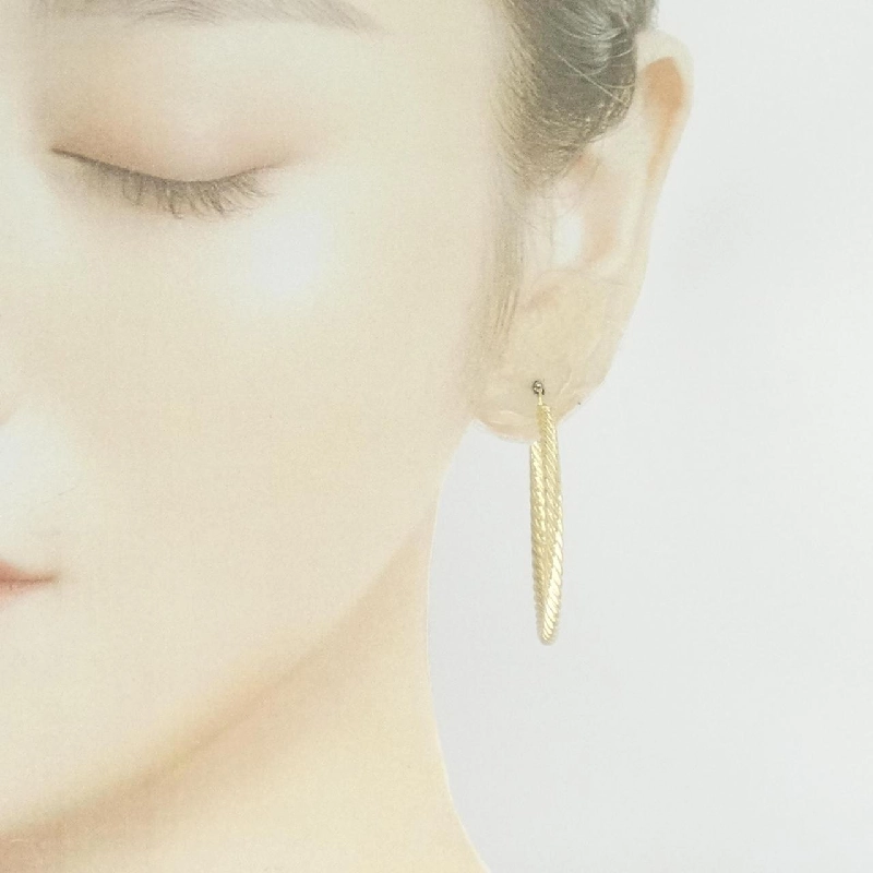 Bông tai hoop 750YG - Hàng hiệu Authentic 870321